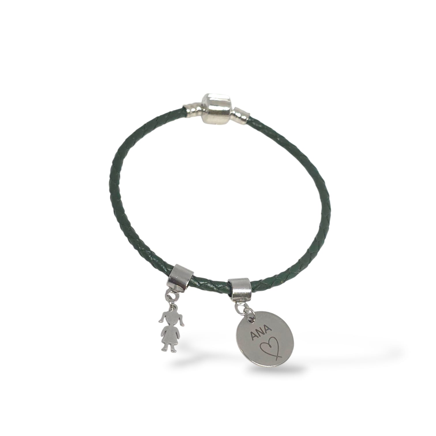 Pulsera Trenzada "Siempre Juntos" Verde - Imagen 3