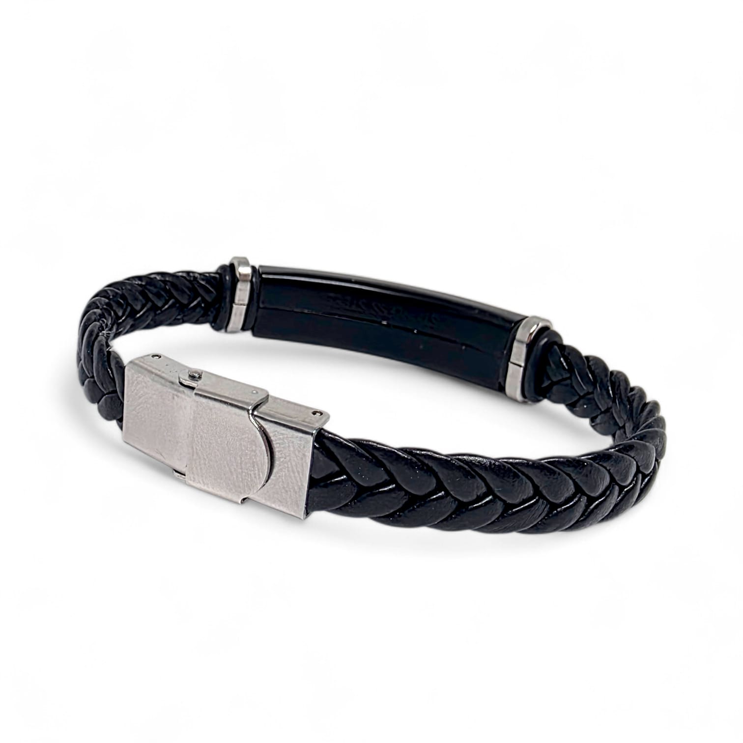 Pulsera de Hombre Trenzada "Black Edition" - Imagen 2