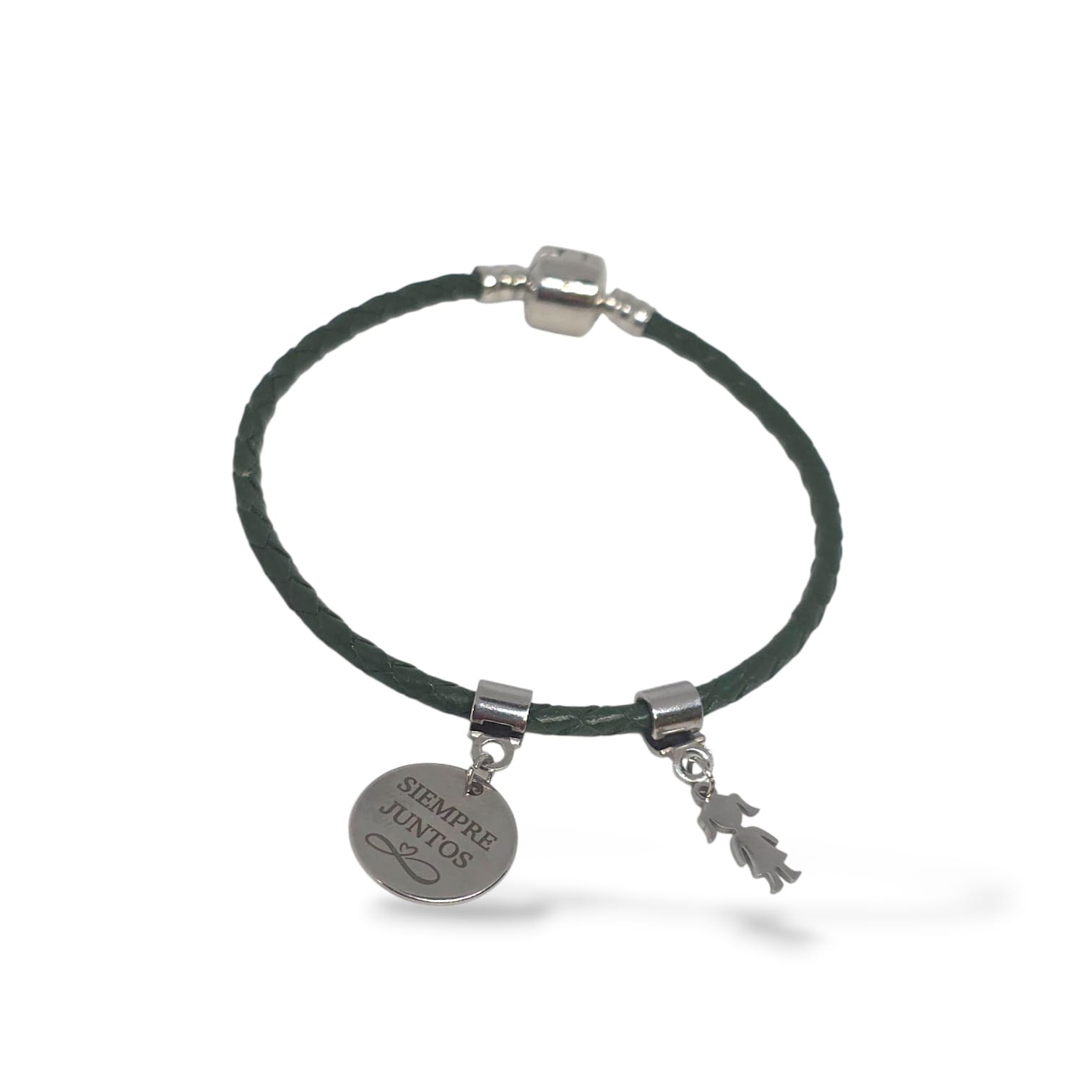 Pulsera Trenzada "Siempre Juntos" Verde