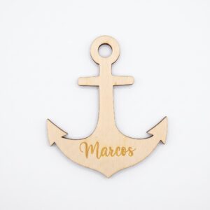 Marcasitios de madera "Ancla Marinera"