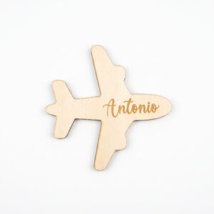Marcasitios de Madera "Avión Viajero"