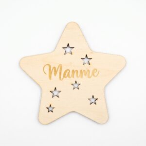 Marcasitios de Madera "Estrella Ilusión"