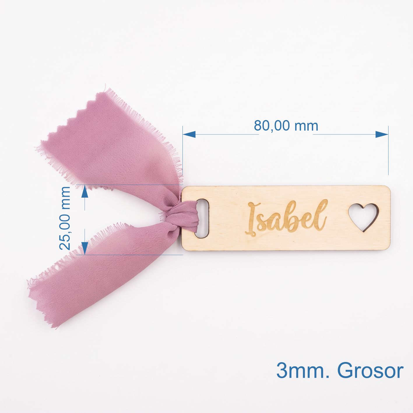 Marcasitios de Madera "Lazo Romántico" - Imagen 3