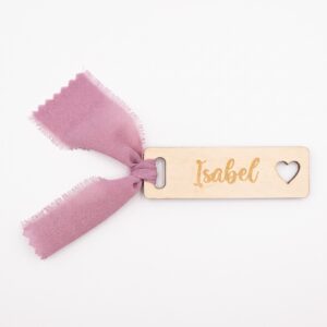 Marcasitios de Madera "Lazo Romántico"