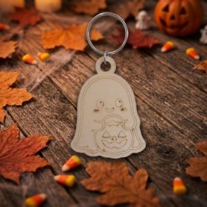 Llavero Halloween Fantasma con Calabaza